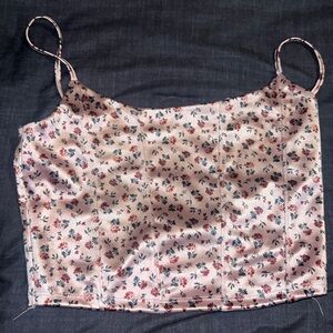 Pink flowered shirt